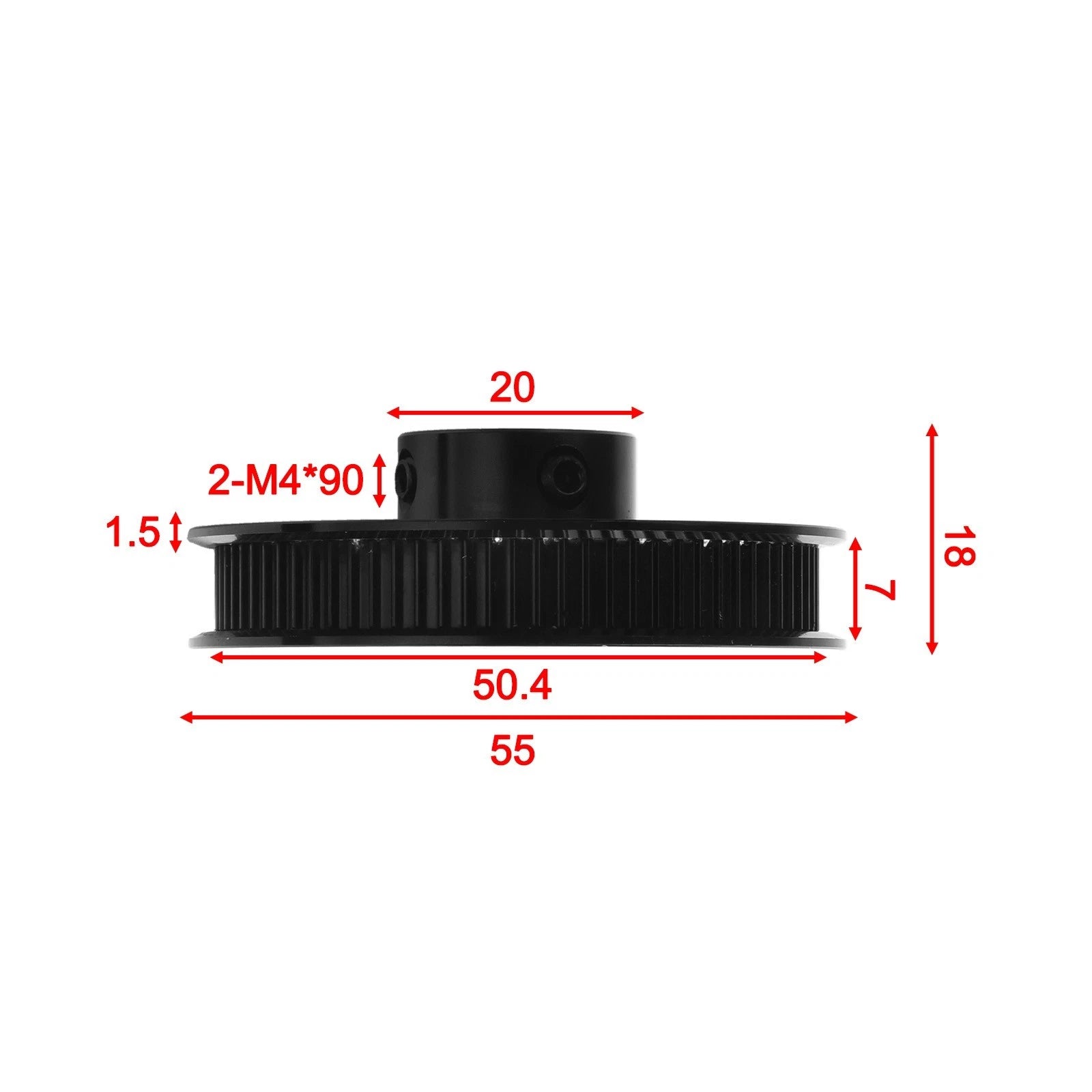 Synchronous Pulley with 80 Teeth for