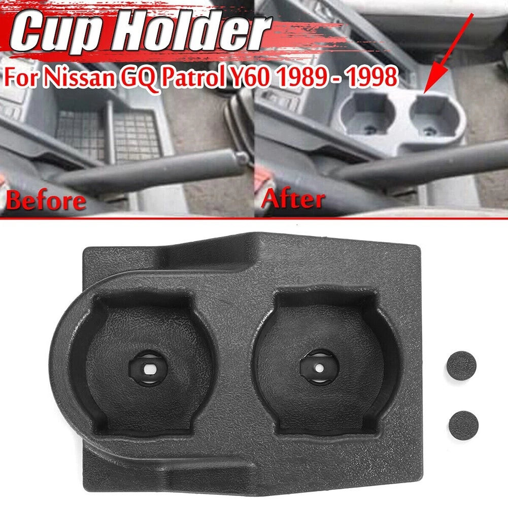 Cup Holder Insert for Nissan Patrol Y60 (1997–1999) Black