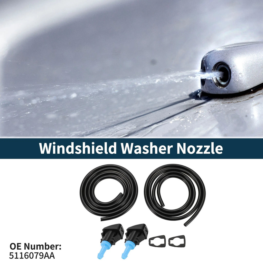 Windshield Washer Nozzle Set with Gasket for Dodge (No. 5116079AA)