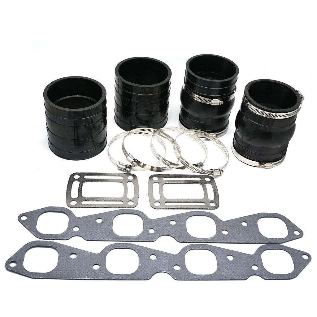 Exhaust Manifold Bellow Repair Kit W/Gasket for OMC 7.4 8.2L Sterndrive V8 (3852472)