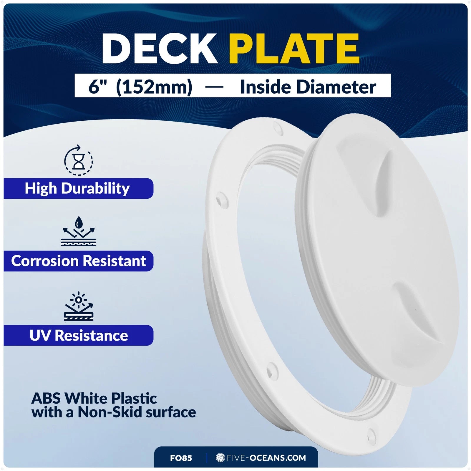 6" Round Inspection Deck Plate Hatch for Marine Use