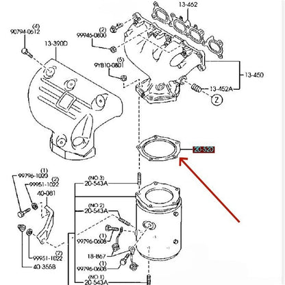 Manifold Gasket ZM01-20-520 for Mazda 323 (1998–2003)