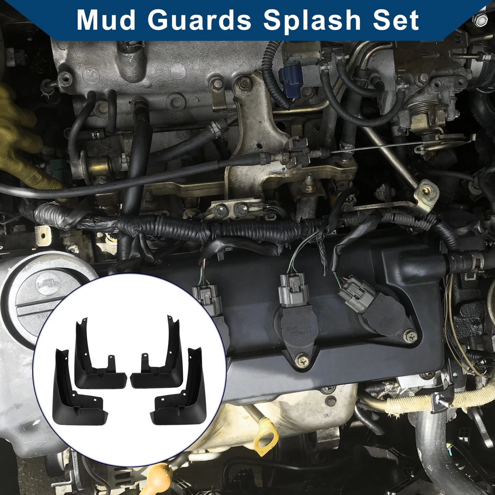 Mud Flaps Splash Guards 1 Set for BMW iX3 (2021–2022)