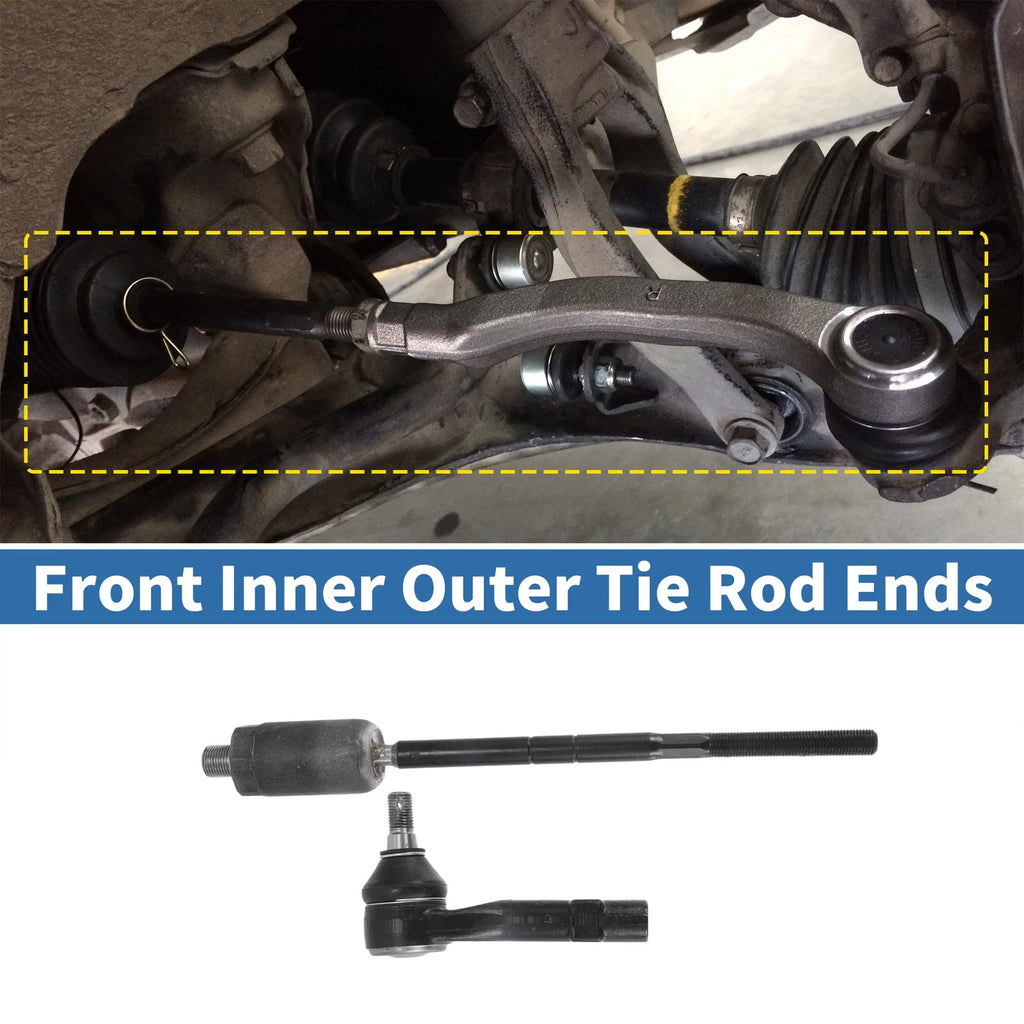 4PCS Inner Outer Tie Rod End Link Set Front for Ford Explorer (2002–2003)