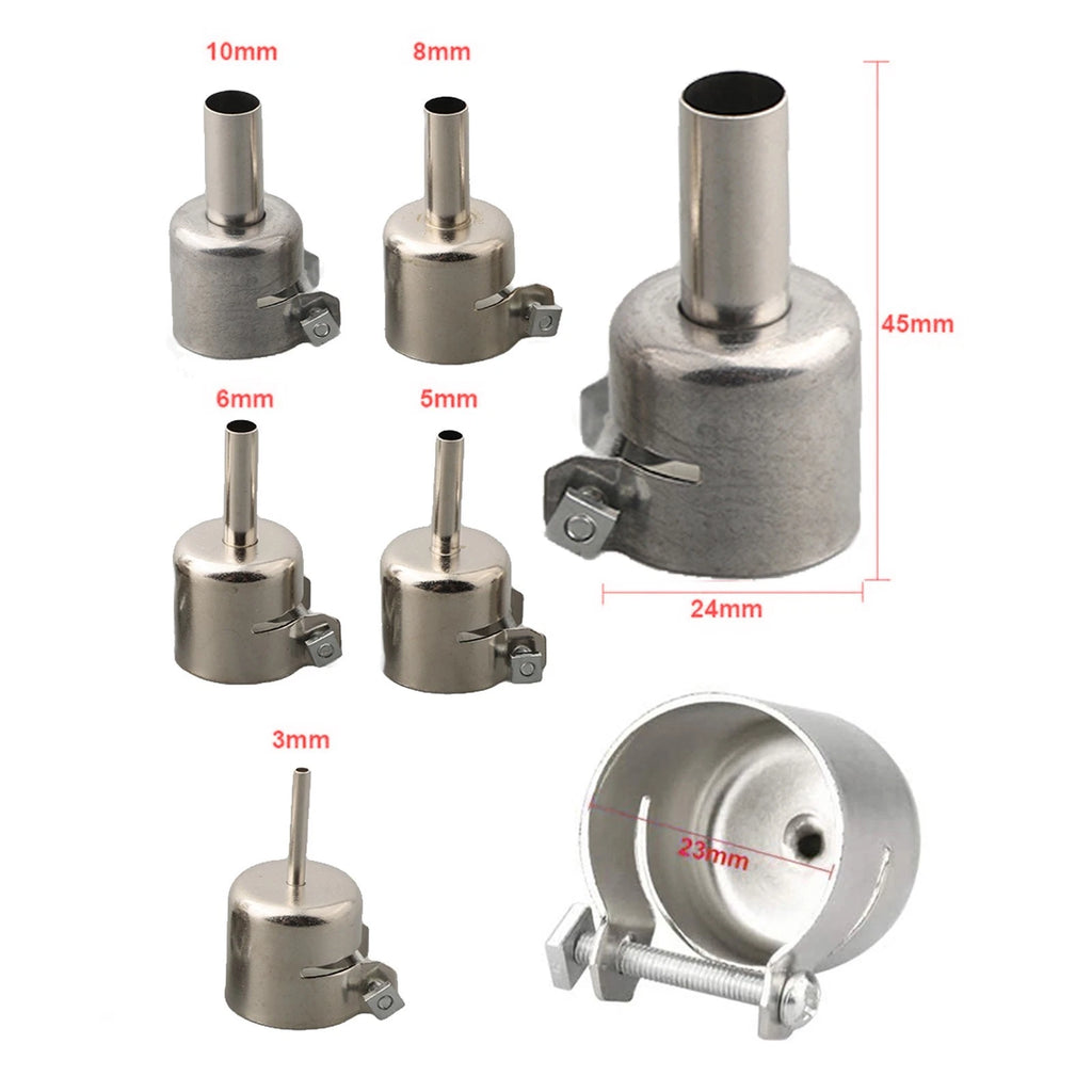 Welding Nozzle for Air Stations 3/5/6/8/10MM (Silver)