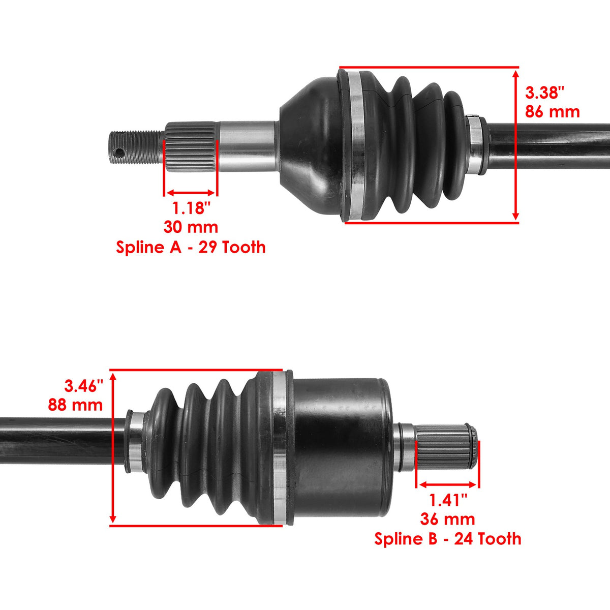 Rear Left or Right CV Joint Axle Replacement for Can-Am Defender Pro HD10 (2021–2025)