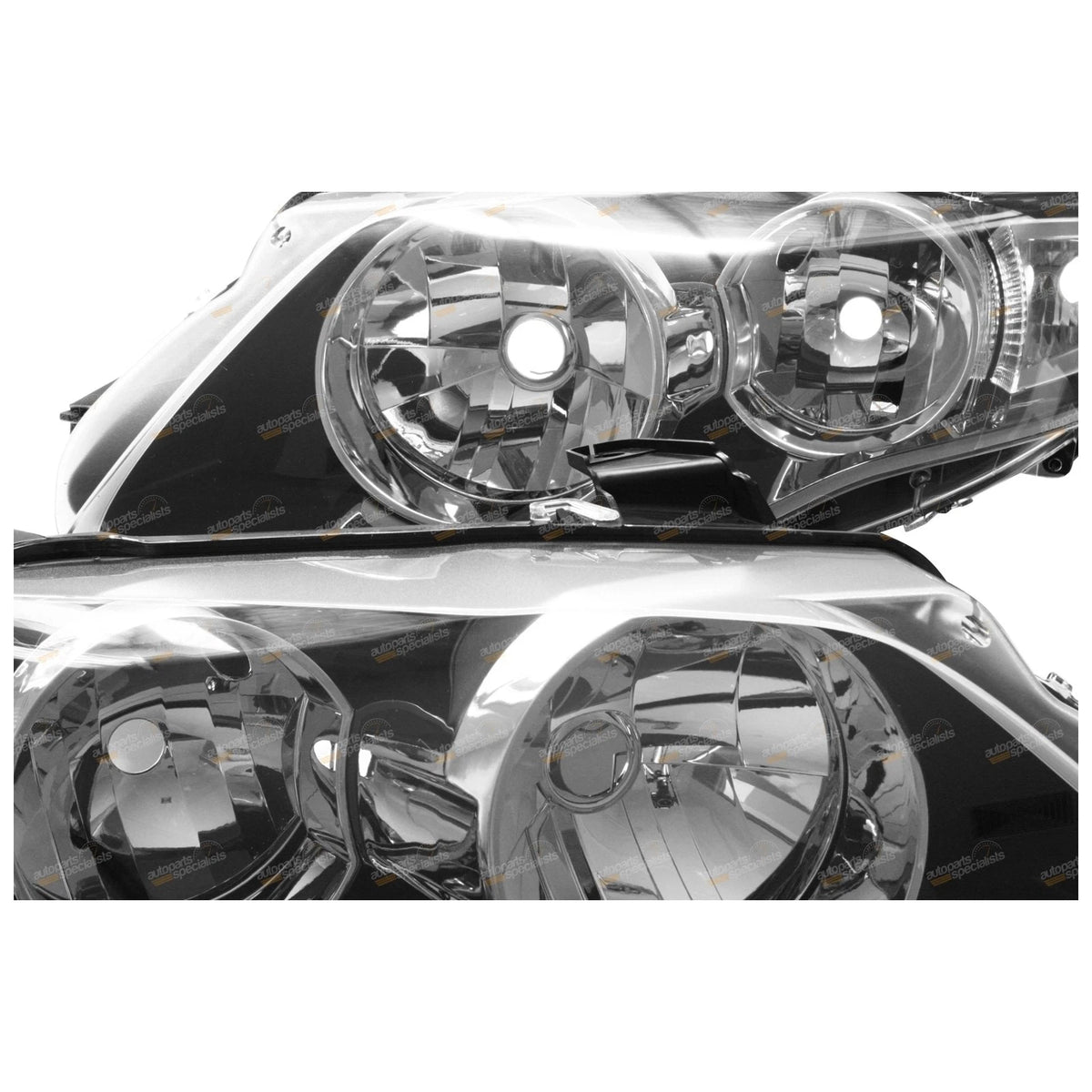 2X Black Headlights Pair for Ford FG Falcon (2008-On) XT G6 G6E L+R