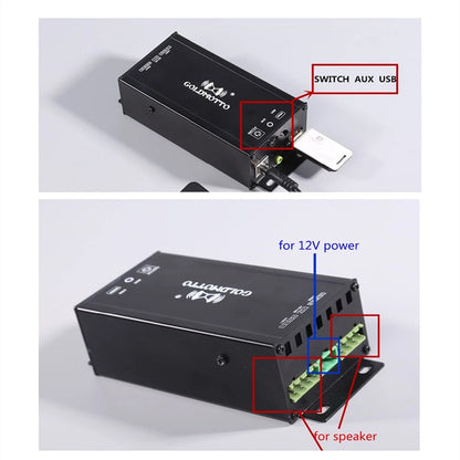 12V Motorcycle Speakers Audio Amplifier Bluetooth Sound System for Motorcycle
