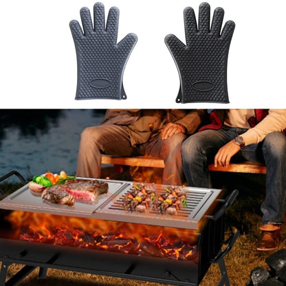 Silicone Heat Resistant Gloves for Oven Baking & BBQ (One Pair)
