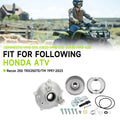Rear Brake Drum Hub Plate Cover & Seals for Honda TRX250 (2001–2023)