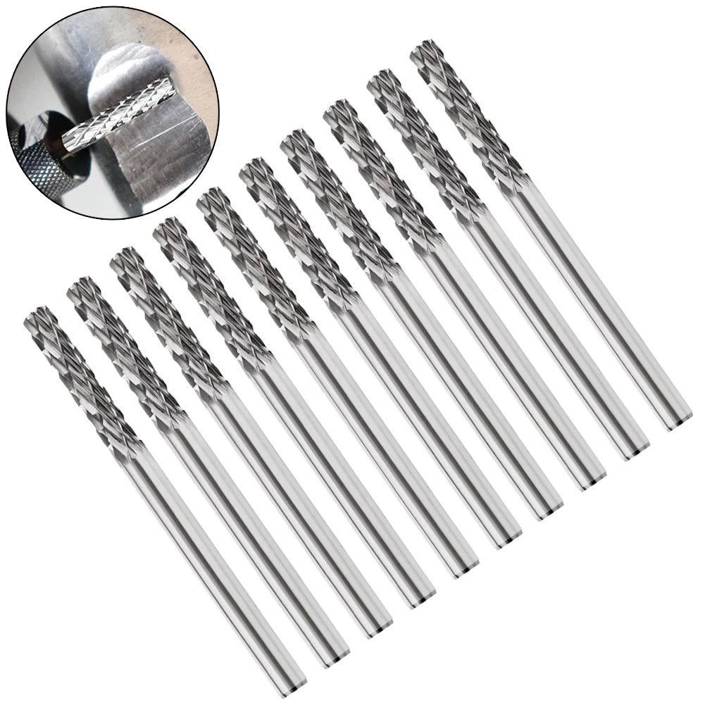 10PCS Carbide Rotary File Set C Type Shank Tungsten Steel Cutter
