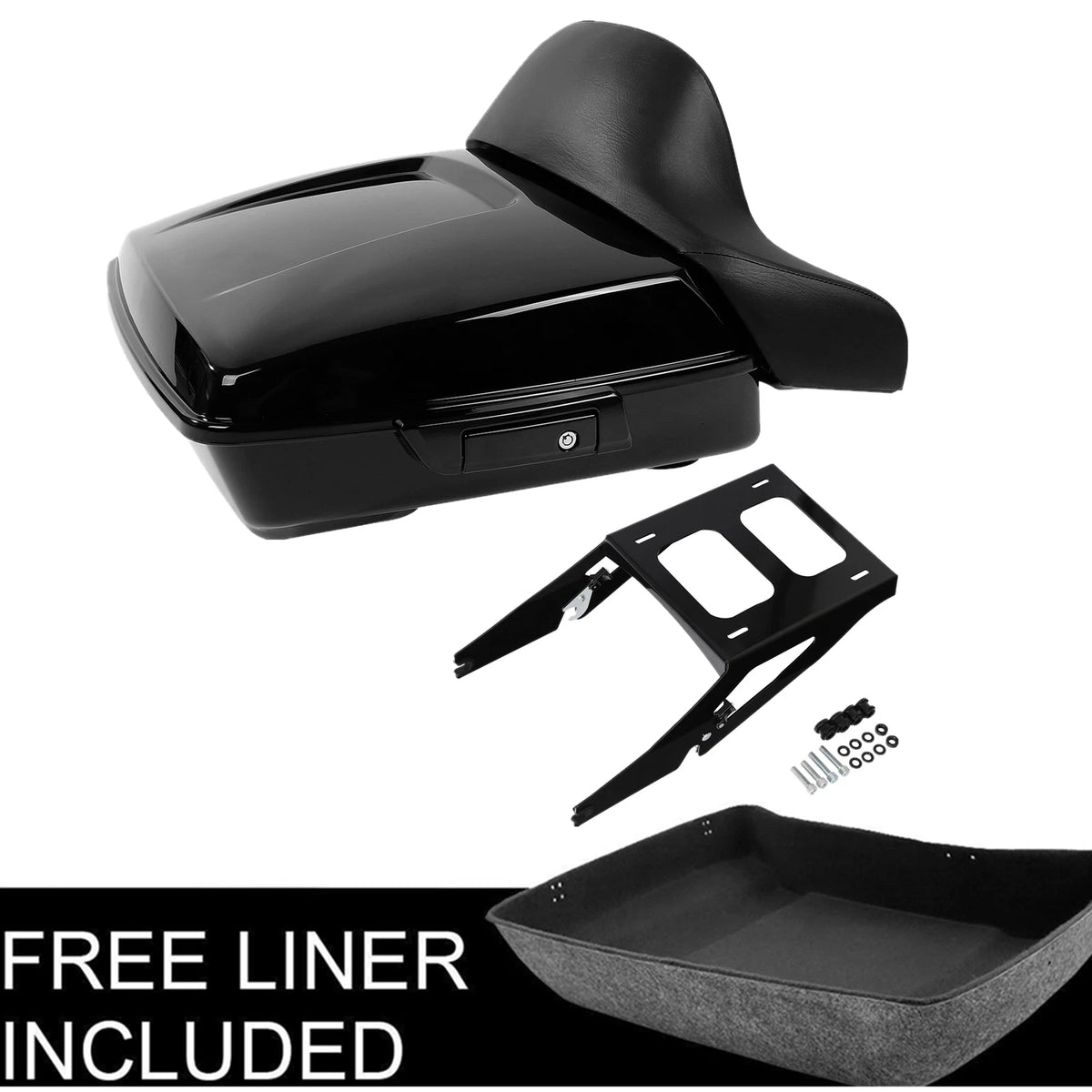 Chopped Trunk Backrest Mount Rack for Harley Sport Glide FLSB (2018–2022)