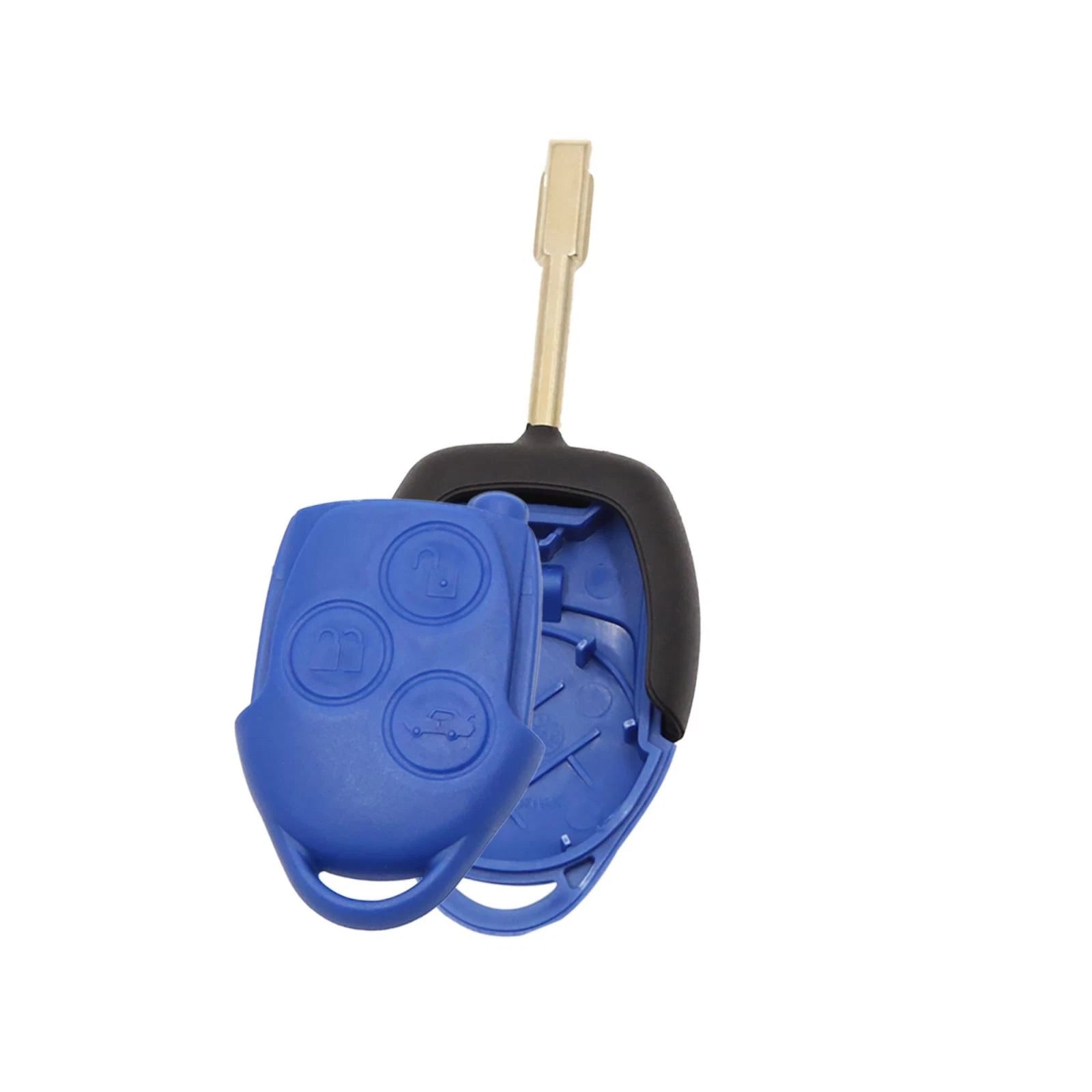 Replacement Key Fob Shell Case for Ford Transit Van 3-Button Blue (2014–2019)