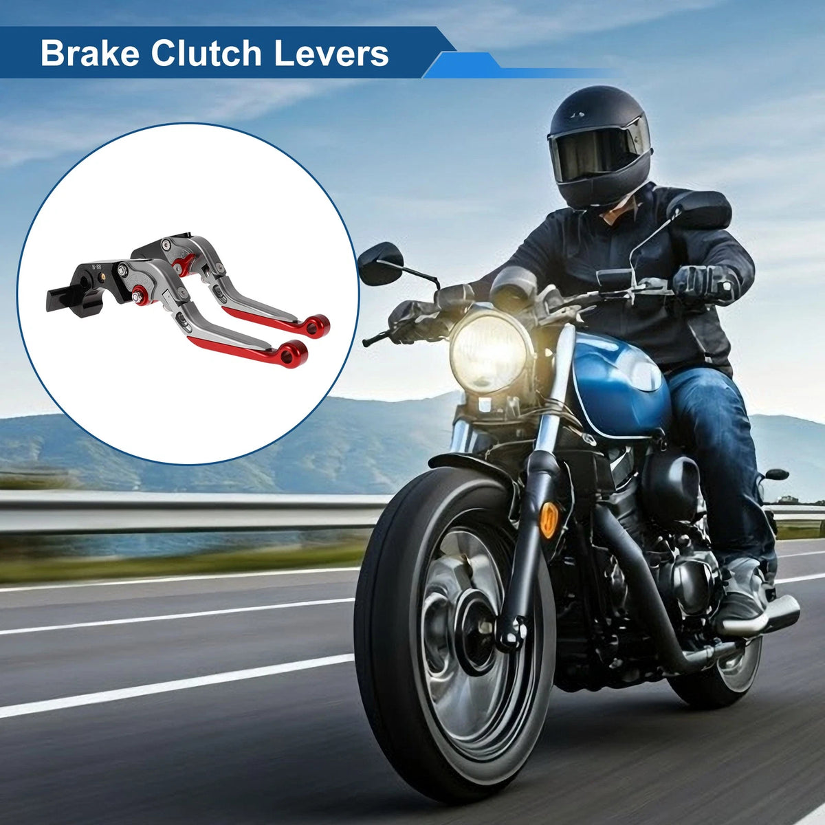 Adjustable Brake Clutch Levers for Kawasaki ZX14R (2006–2023) - Titanium Red