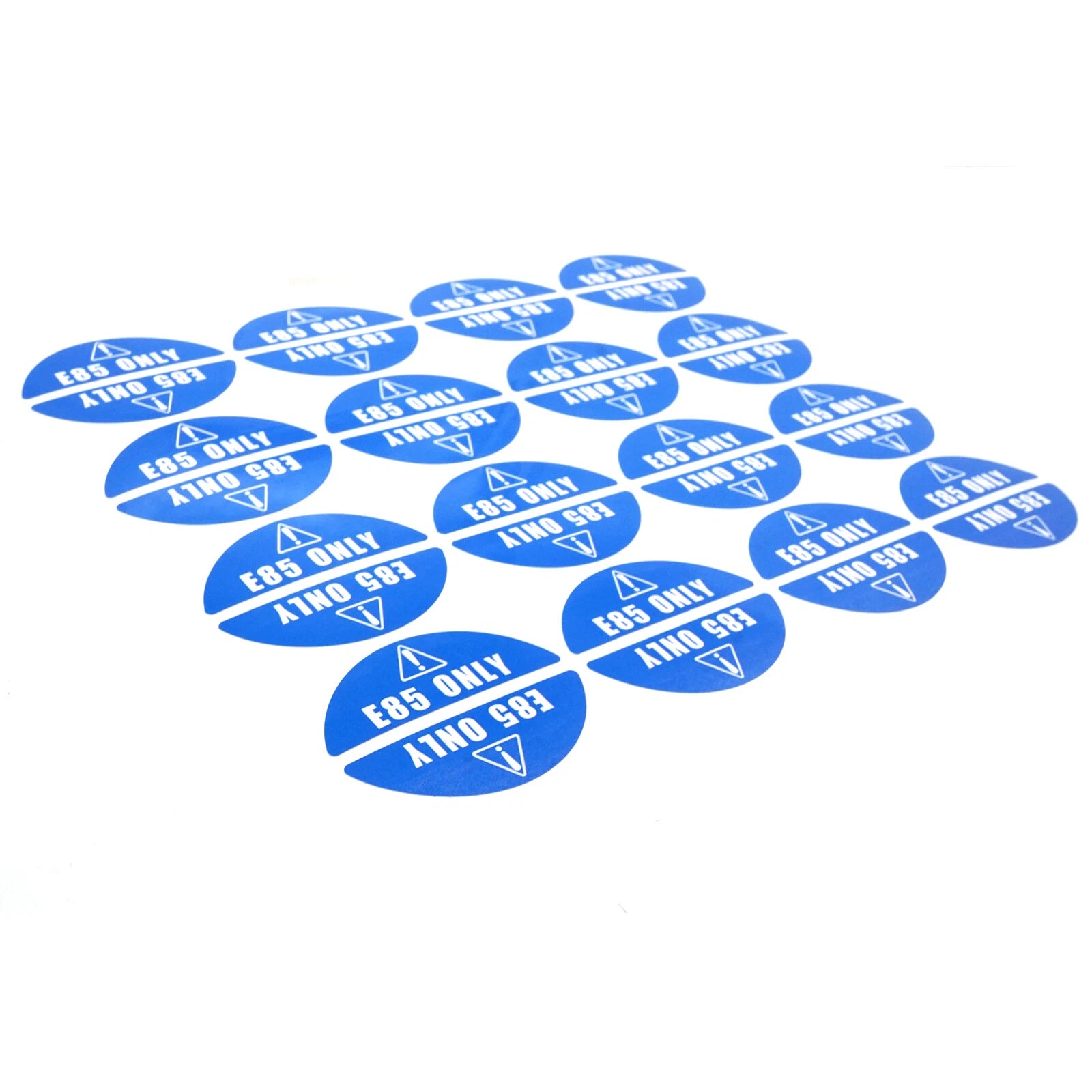 16 Pairs Round E85 Only Stickers for Fuel Tanks & Gas Cans