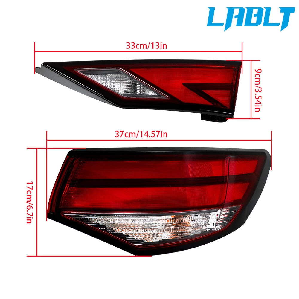 Right Side Inner & Outer Tail Light Assembly Halogen for Nissan Sentra (2021–2023)