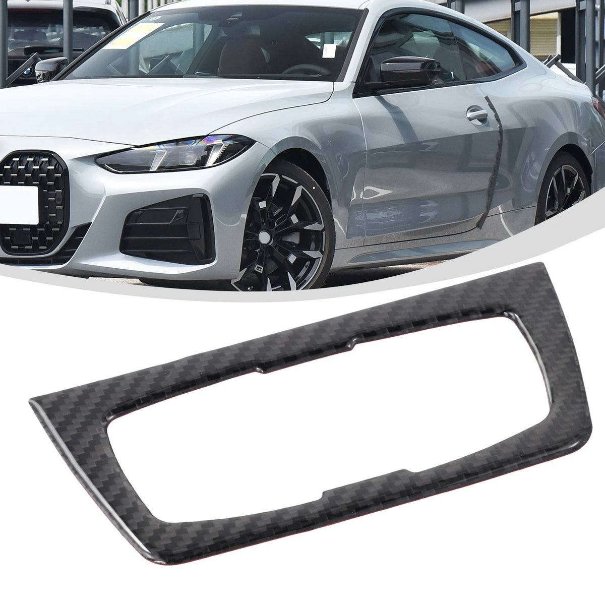 Carbon Fiber Front Headlight Switch Frame for