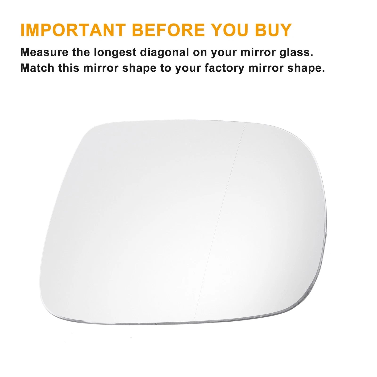 Right Side Heated White Mirror Glass for Audi Q5 (2008–2016)