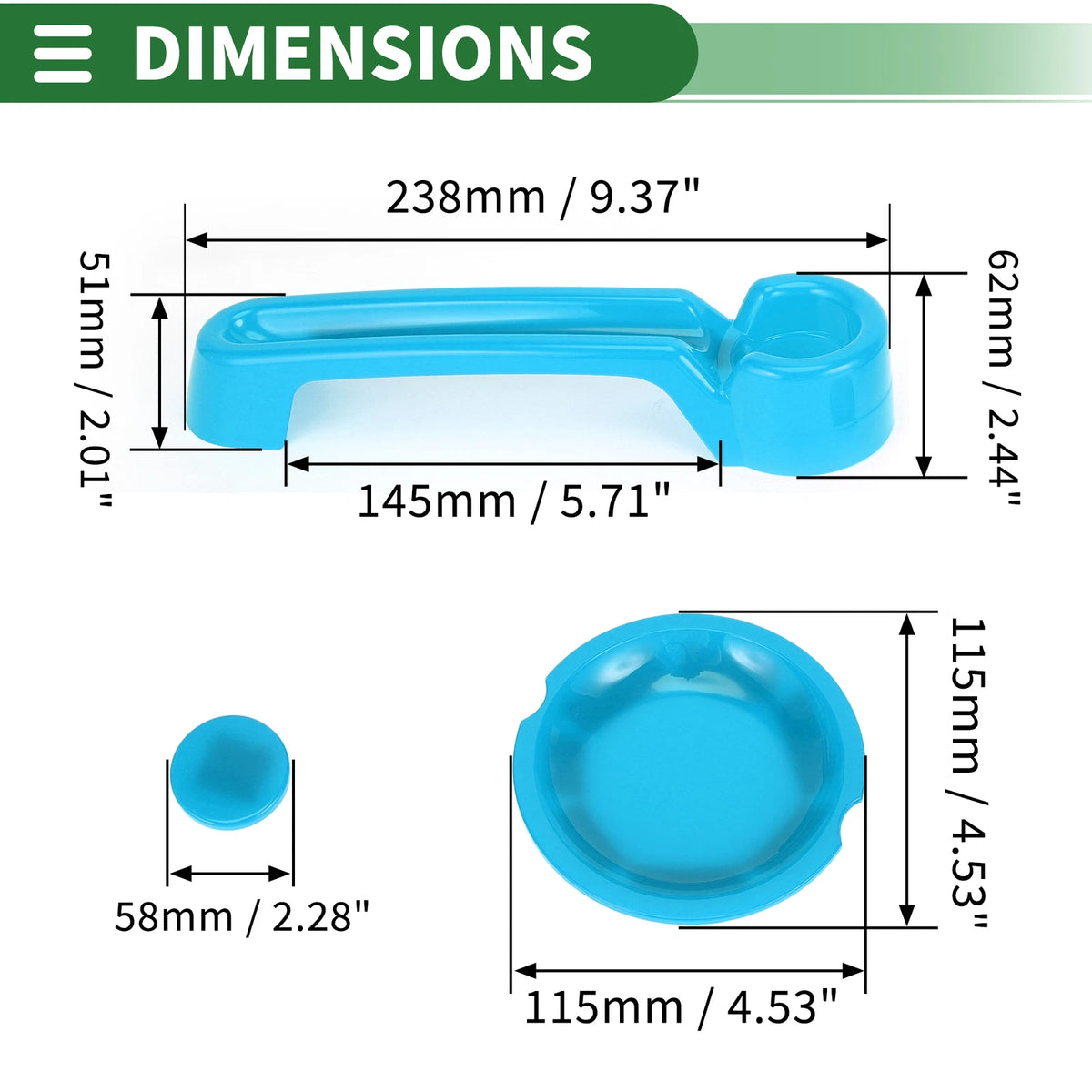 Set of 2 Exterior Door Handle Covers for Jeep Wrangler JK (2007–2018) - ABS Light Blue