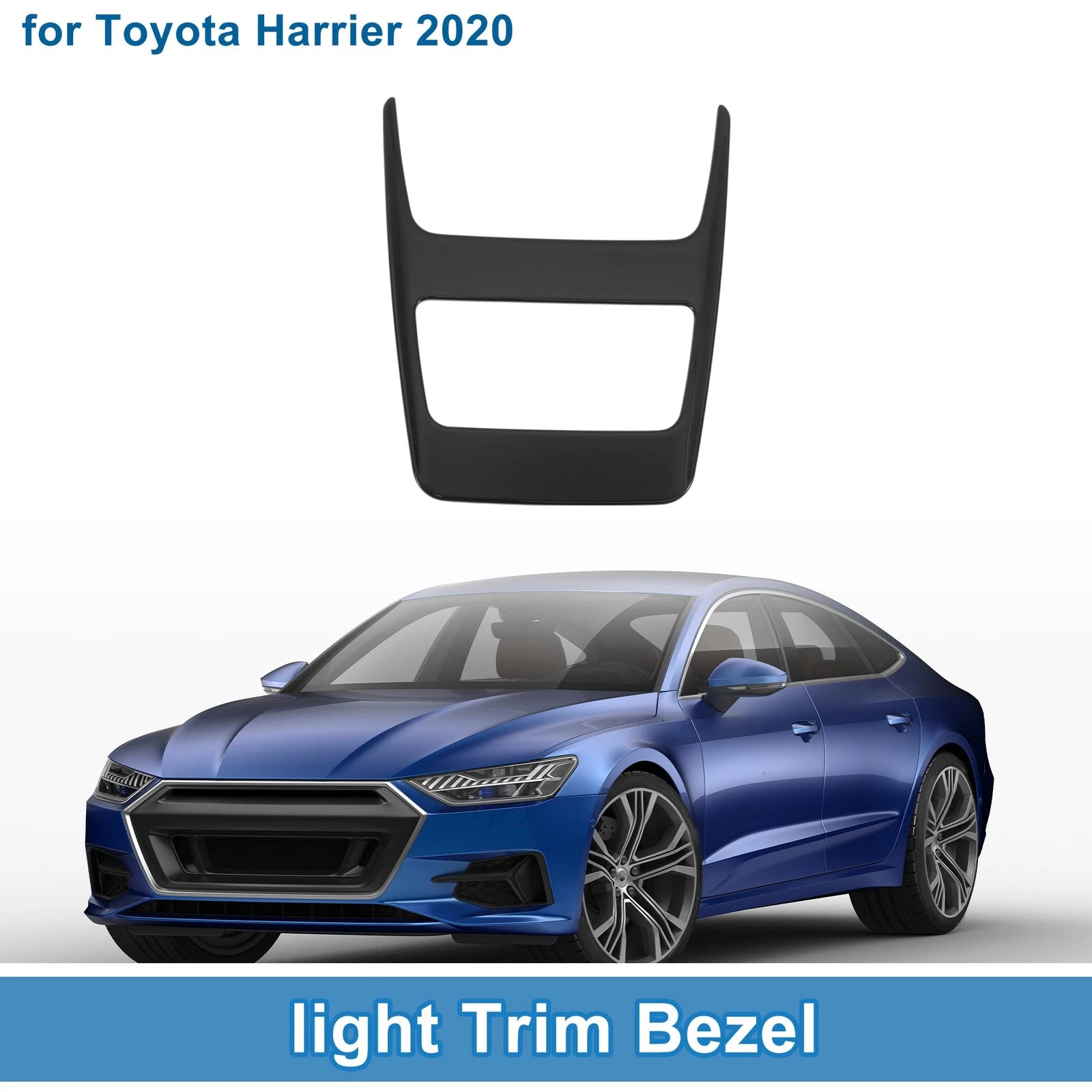 Front Row Light Trim Bezel Replacement for Toyota Harrier (2020–2020) Black