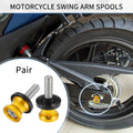 Swingarm Spools 10mm Replacement Pair for Motorcycle M10x1.5 Aluminum