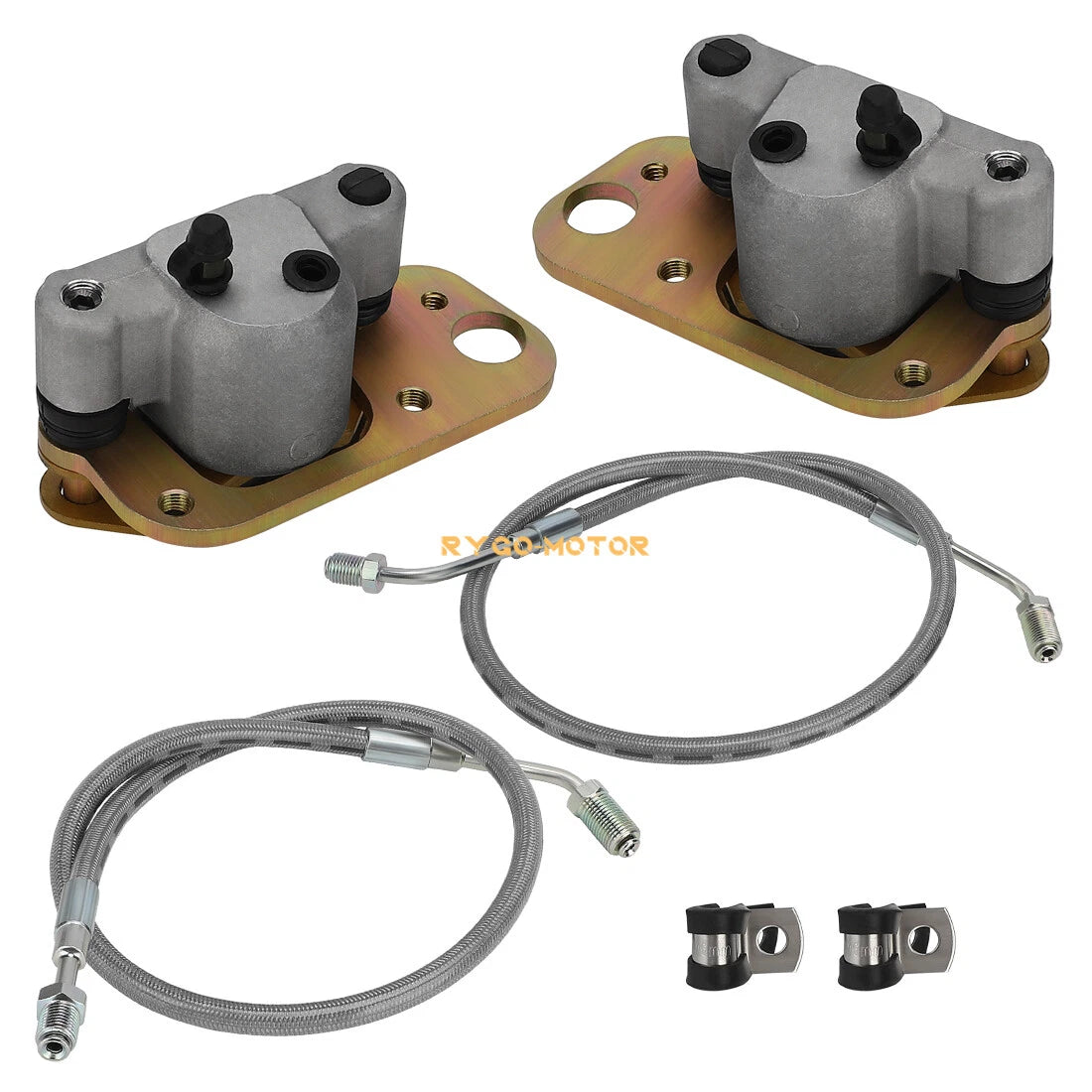 Front Brake Calipers & Hose Lines for Polaris Trail Blazer 250 400 (2001–2004)