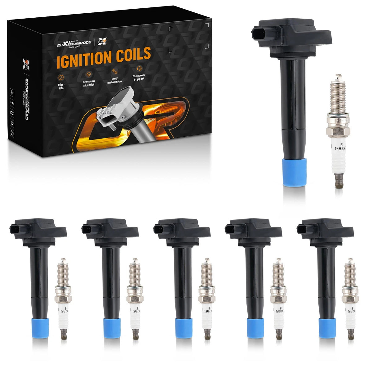 Ignition Coil & Spark Plug Combo for Acura ZDX 3.7L V6 (2010–2013) 5C1722