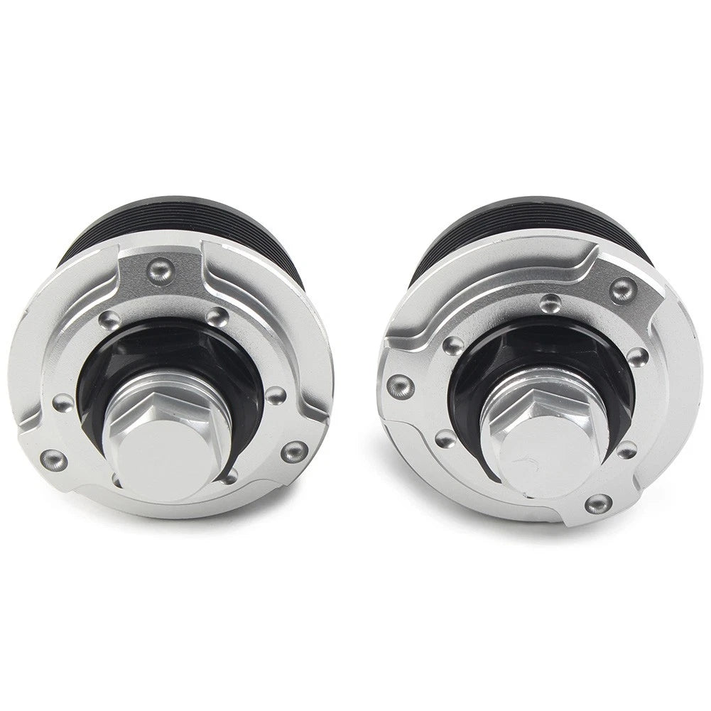 2X Front Fork Shock Adjusters for Yamaha R15 V3 (2017–2019) 47MM Silver