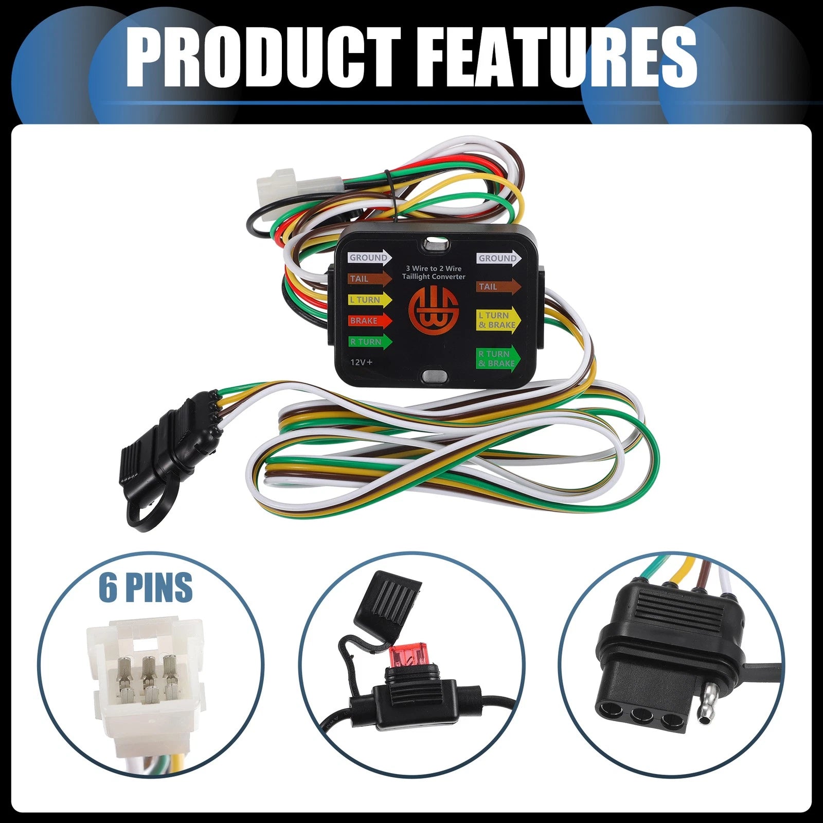 Trailer Wiring Harness 4 Pin Replacement Set for Subaru Forester (2014–2018)