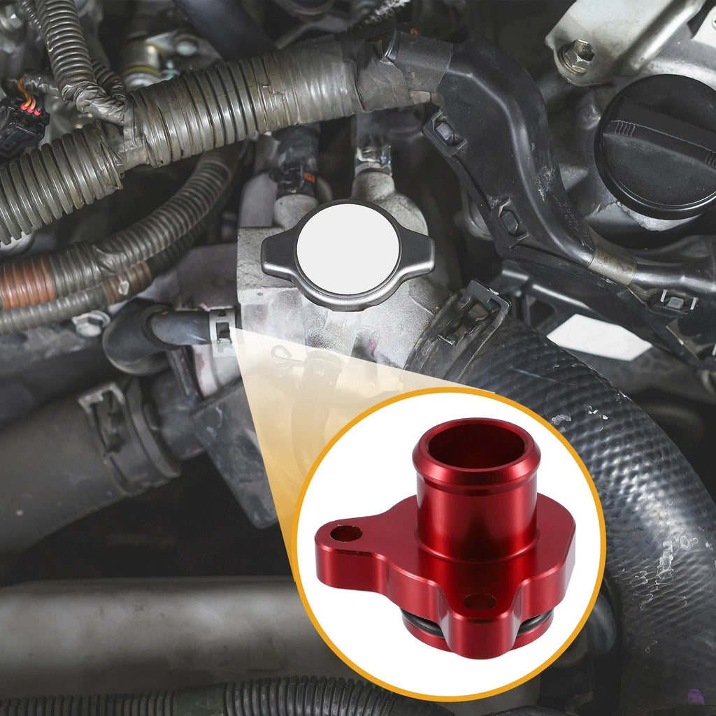 Engine Coolant Hose Fitting with Clamp for BMW 330i (Red) (2001–2005)