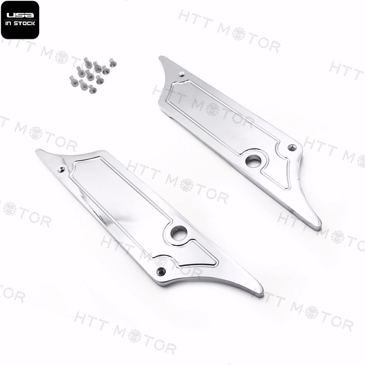 Billet Saddlebag Latch Covers for Harley Davidson Touring (1993–2013) Chrome