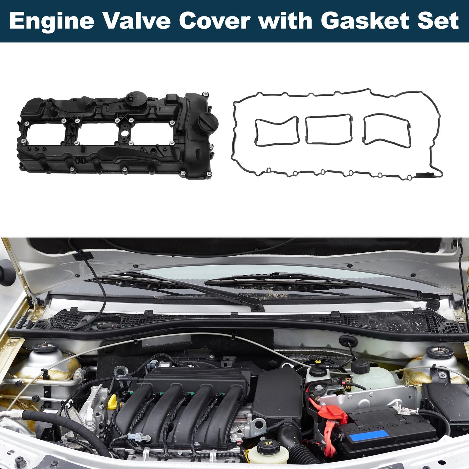 Front Engine Valve Cover with Gasket Replacement for BMW 135is (2013–2013)