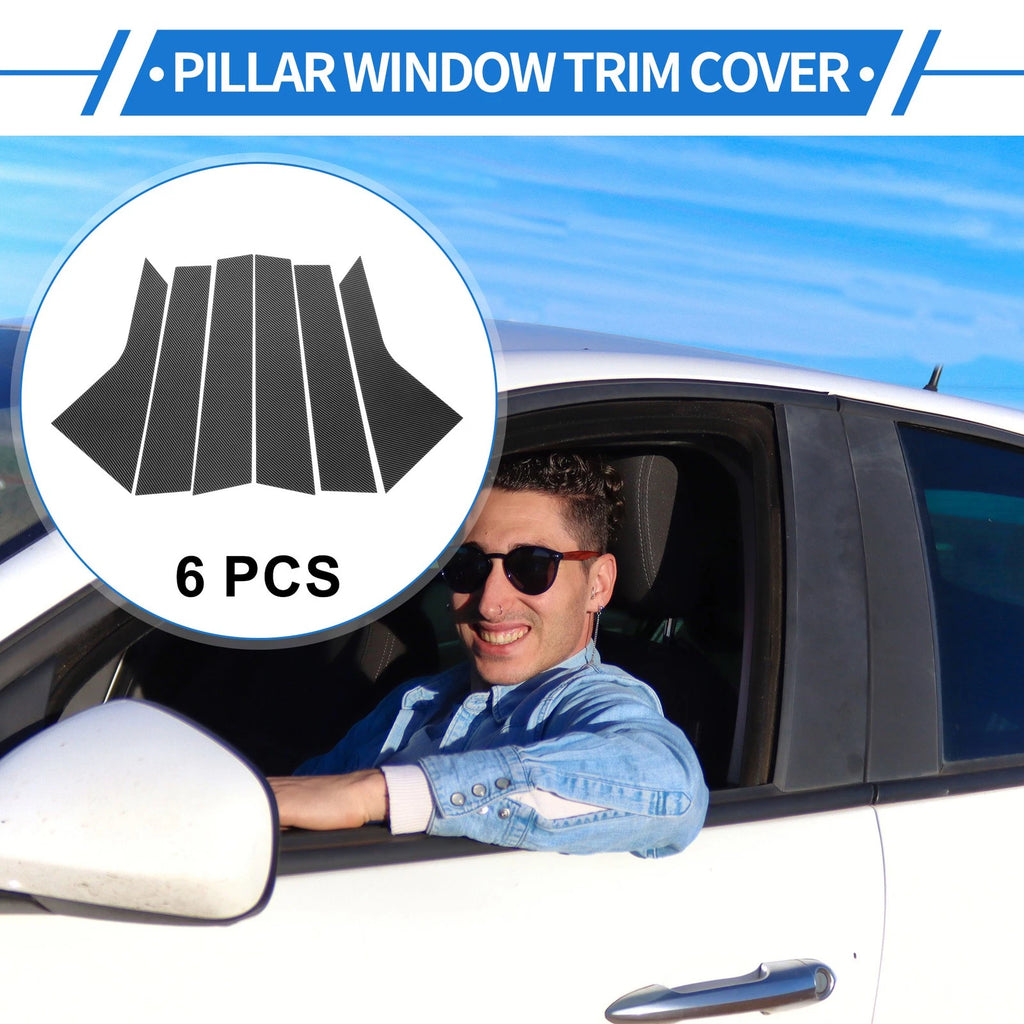 6 Pcs Door Pillar Window Trim Replacement for Hyundai Elantra (2011–2018)