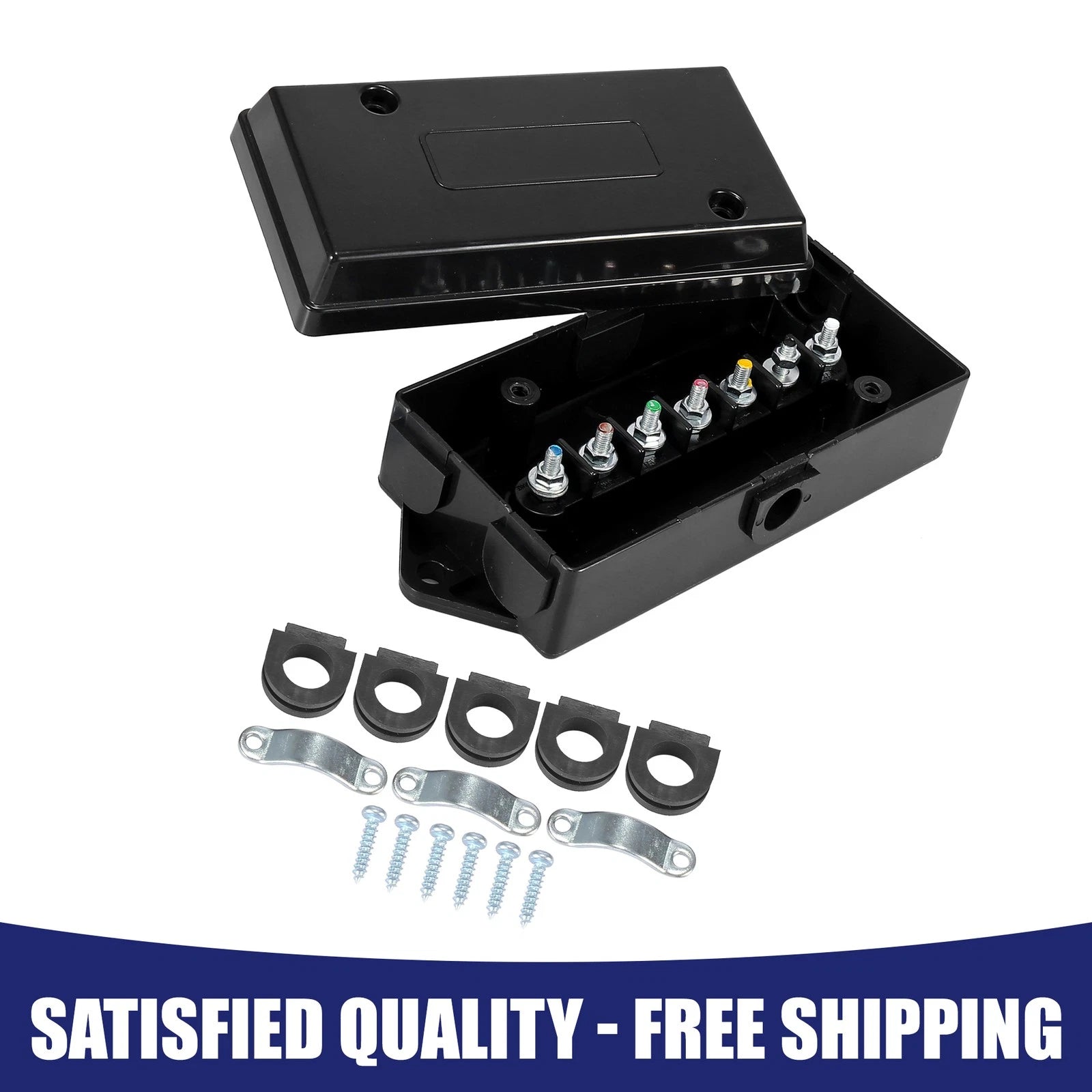 7 Gang Trailer Wire Connector Junction Box for Universal (Fits Most)