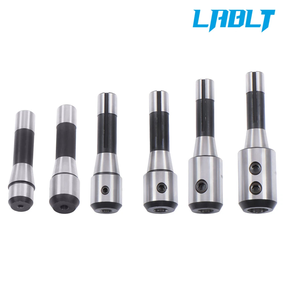 6 Pack End Mill Holder Set for R8 (Collet Chuck Adapters)
