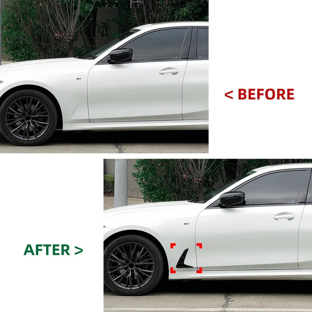 2X Carbon Look Side Fender Vent Duct Trim for BMW 3-Series G20 G21 (2019–Present)