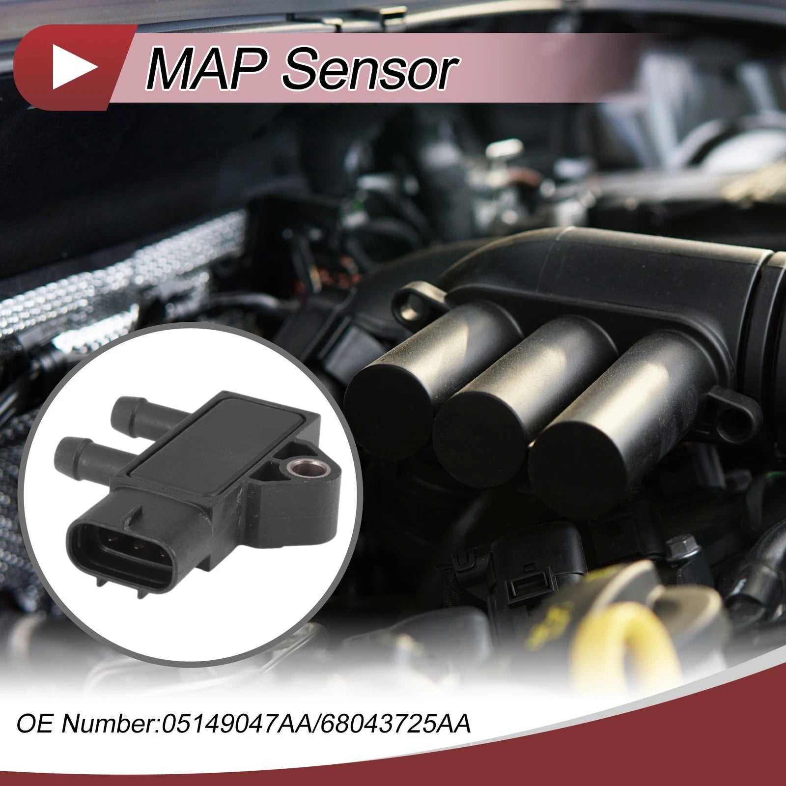 MAP Sensor for Dodge Ram 3500 (2007–2012) No.2894872