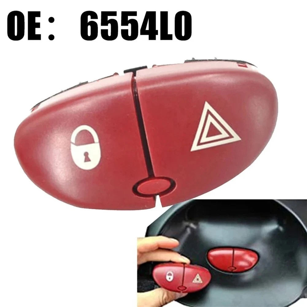 Hazard Light Switch Button 6554L0 for Peugeot 206 Hatchback (1998–2015)