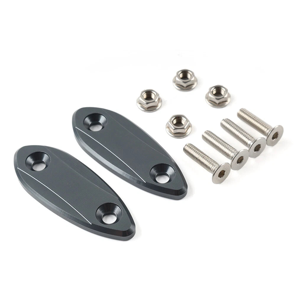 Motorcycle Mirror Block Off Base Plates for Kawasaki ZX6R (2009–2012)