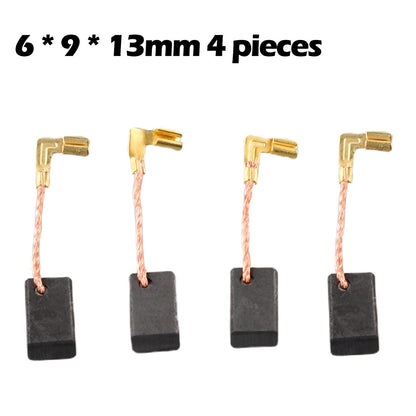 Set of 4 Carbon Brushes for Power Tools (9mm Width)