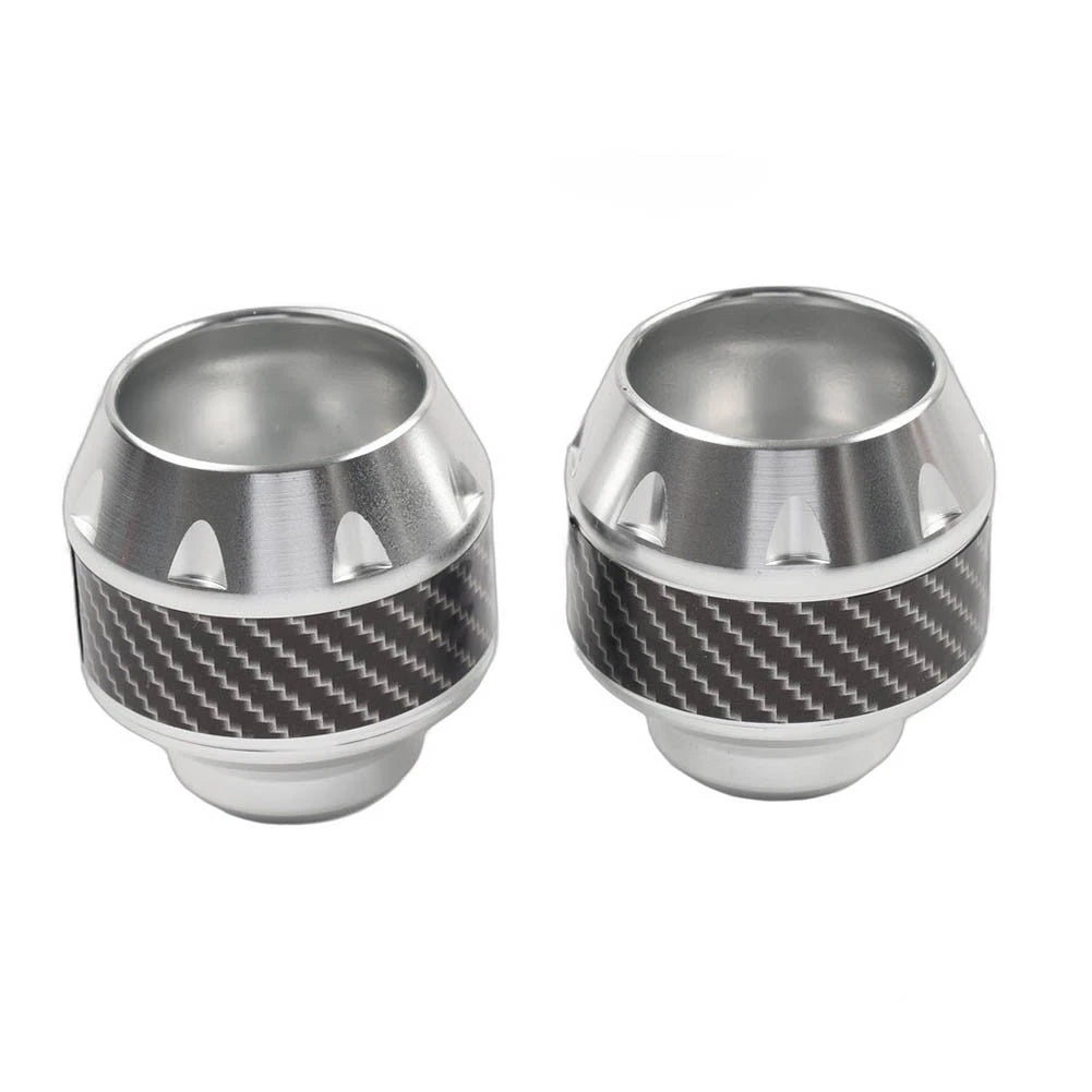 Front Fork Frame Sliders for - Silver, Pair