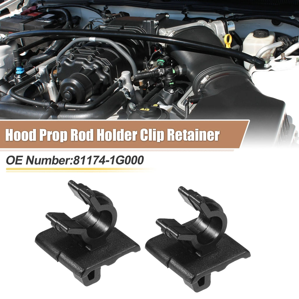 2Pcs Hood Prop Rod Holder Clip Retainer Replacement for Kia Rio (2006–2011)