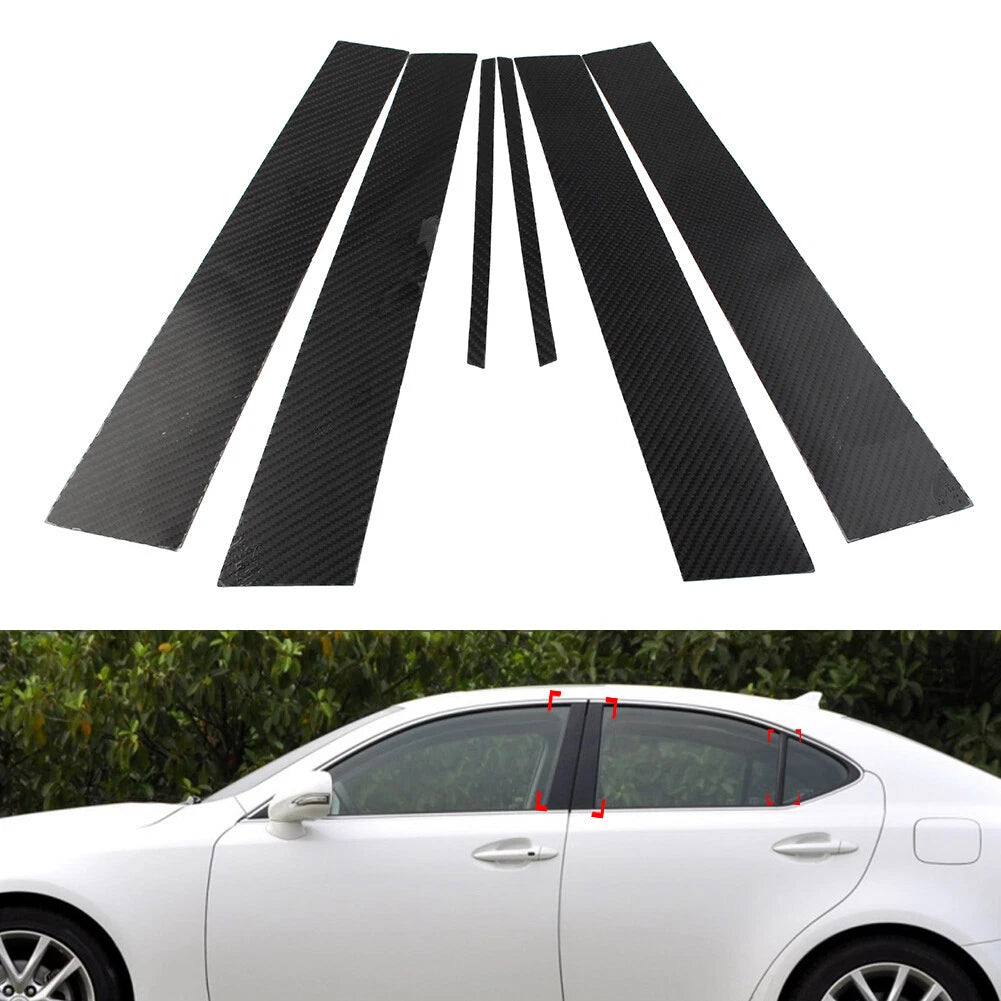 6X B Pillar Post Cover Trim for Lexus IS (2006–2013)