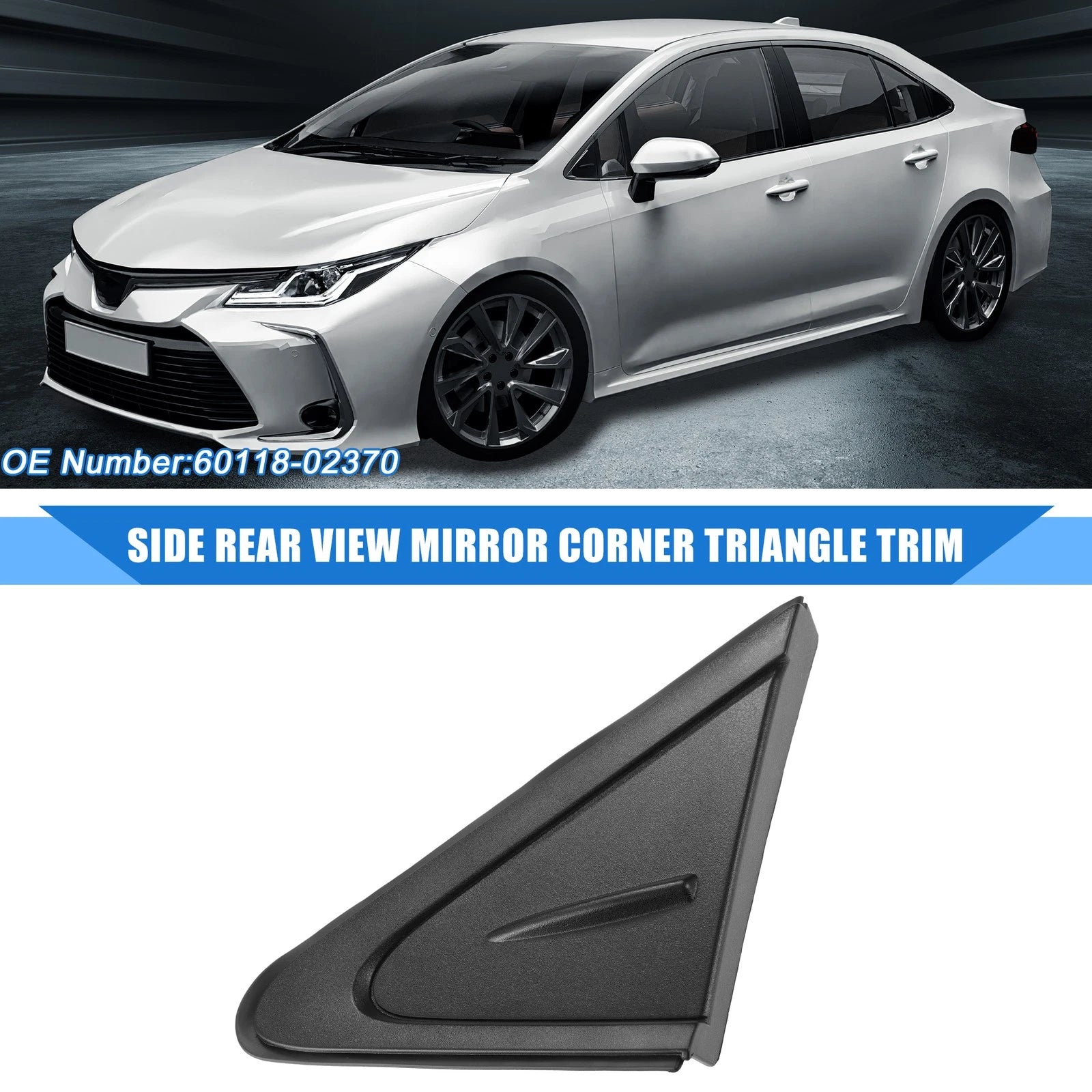 Left Side Rear View Mirror Corner Triangle Trim for Toyota Corolla (2020–2021)