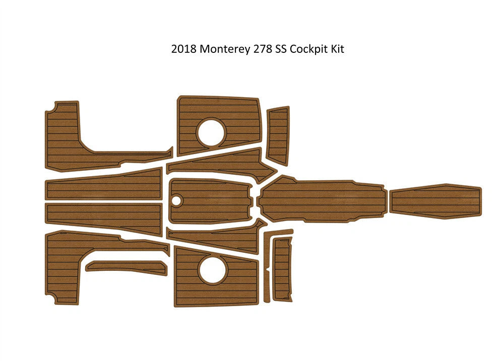 EVA Foam Faux Teak Deck Floor Mat for Monterey 278 SS (2018)