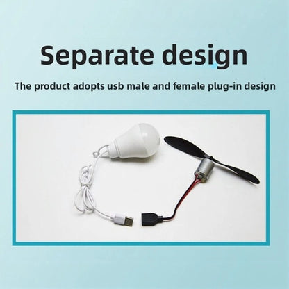 18cm Wind Turbine Generator with LED Light and USB Power Cable