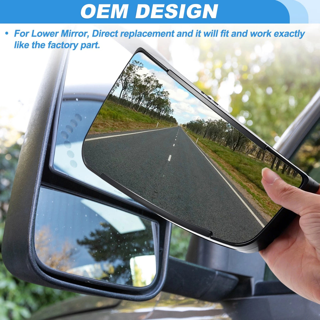 Right Lower Side View Mirror Glass for Chevrolet Express 1500 (2003–2014)
