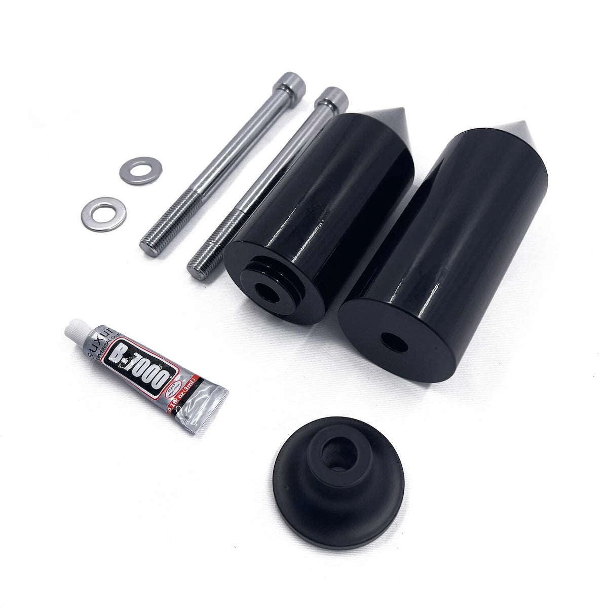 Black Spike Frame Slider Crash Protector for Kawasaki Ninja ZX-6R (2005–2006)