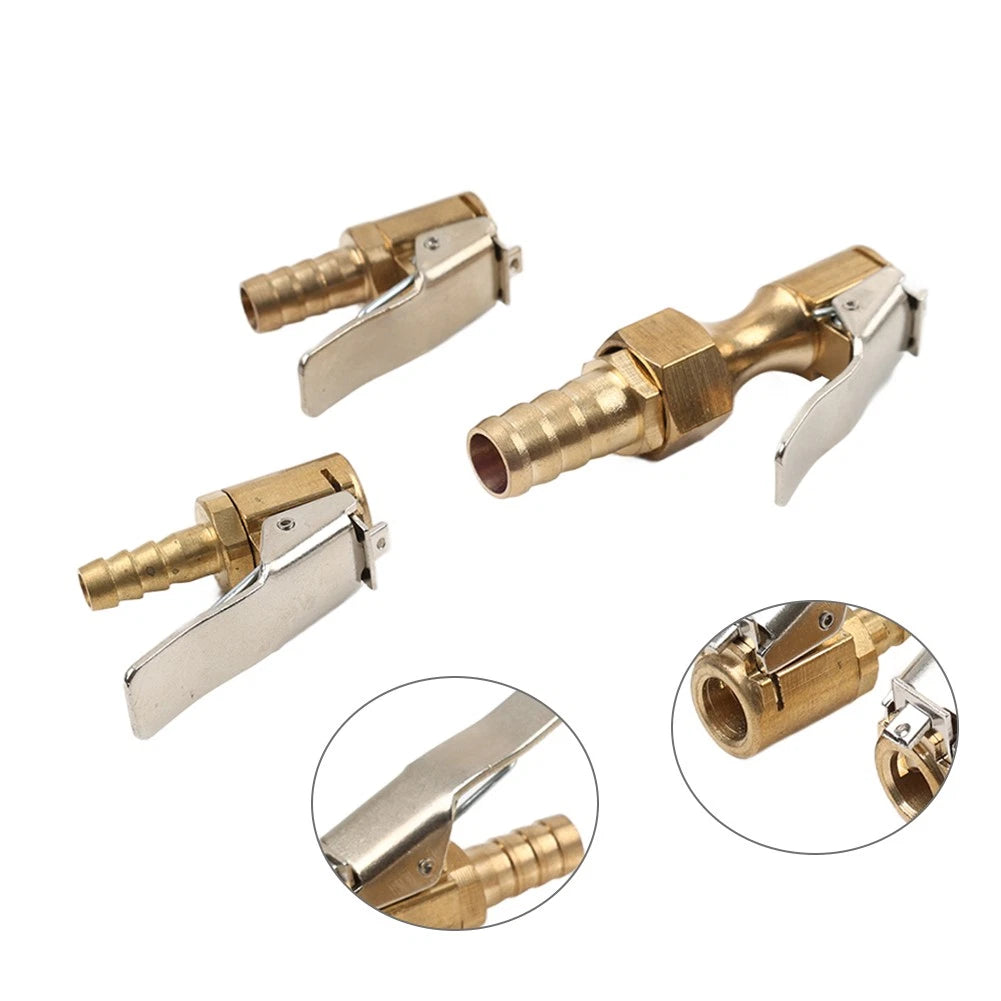 3pcs Copper Clamp Tire Valve Connector for Universal Applications