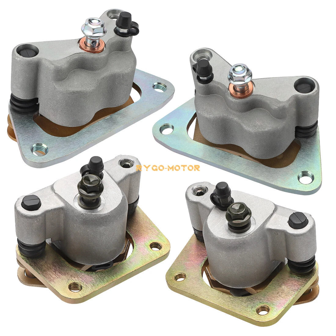 Front & Rear Brake Calipers w/Pads for Polaris RZR 800 RZR S 800 (2008–2014)